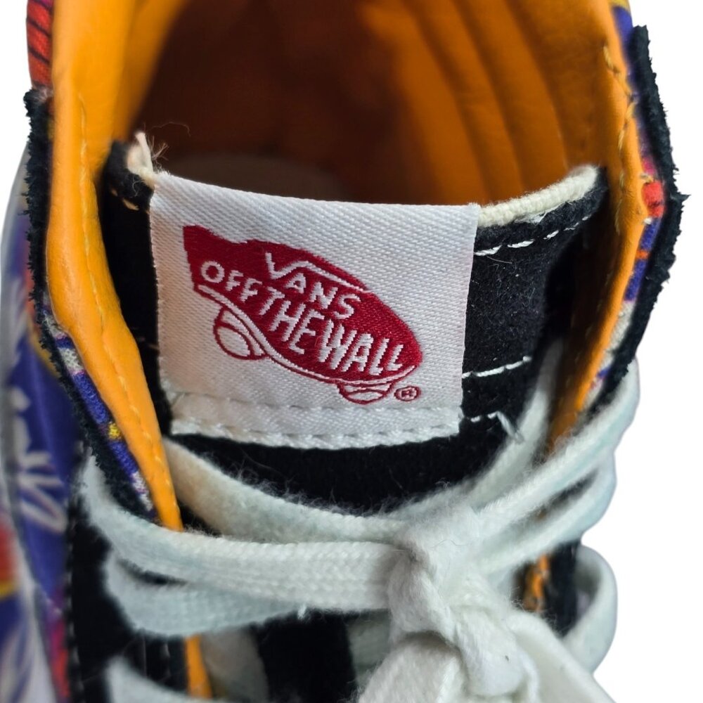 Vans Sk8-Hi Tropical Print Black Suede High Top Sneakers Men’s 7 / Women’s 8.5 - Picture 9 of 11